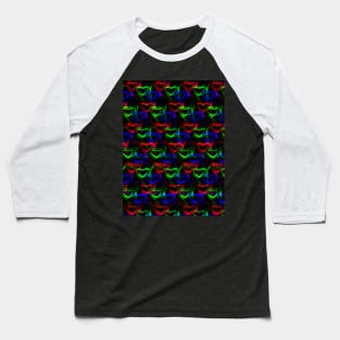 RGB Neon Hearts (MD23Val005) Baseball T-Shirt